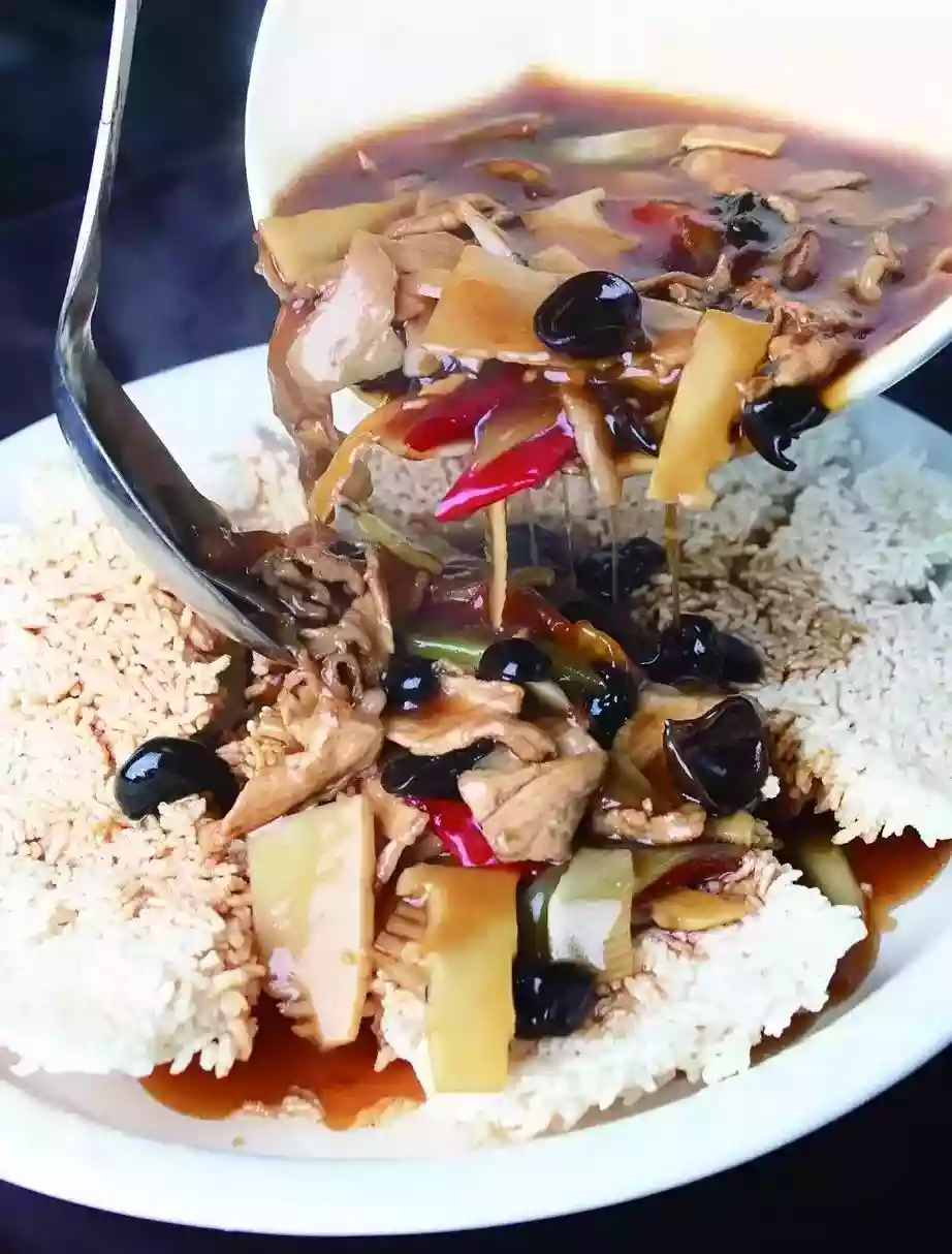 Crispy Rice Pork Slices